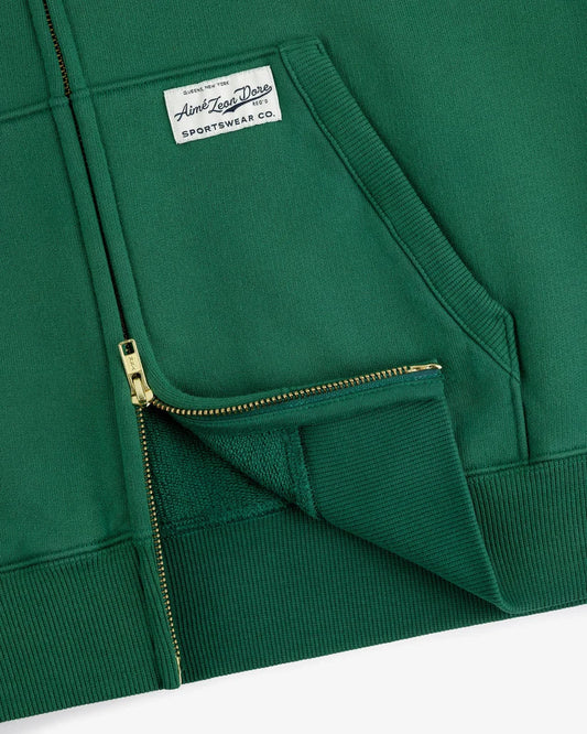 Aime Leon Dore Sun Faded Full-Zip Hoodie Green