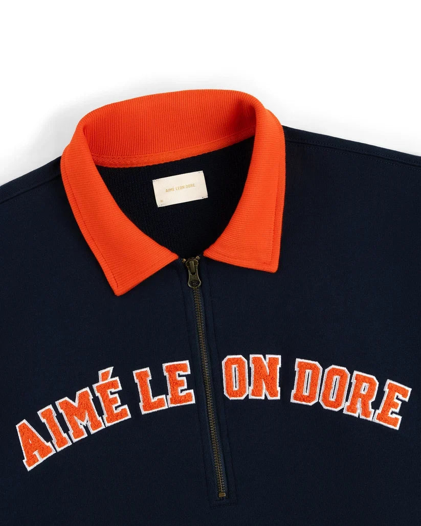 Aime Leon Dore Collegiate Quarter Zip Pullover Navy