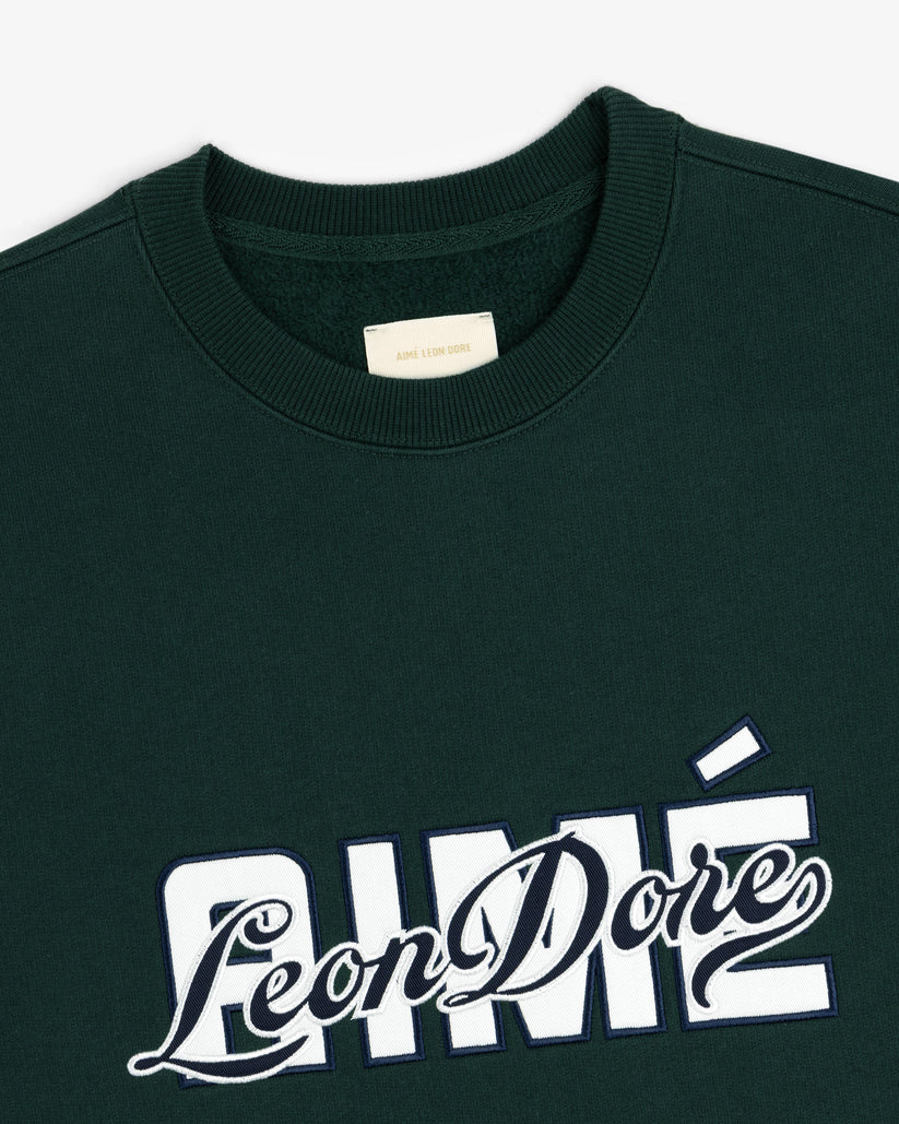 Aime Leon Dore Overlay Logo Crewneck Sweatshirt Pine Grove