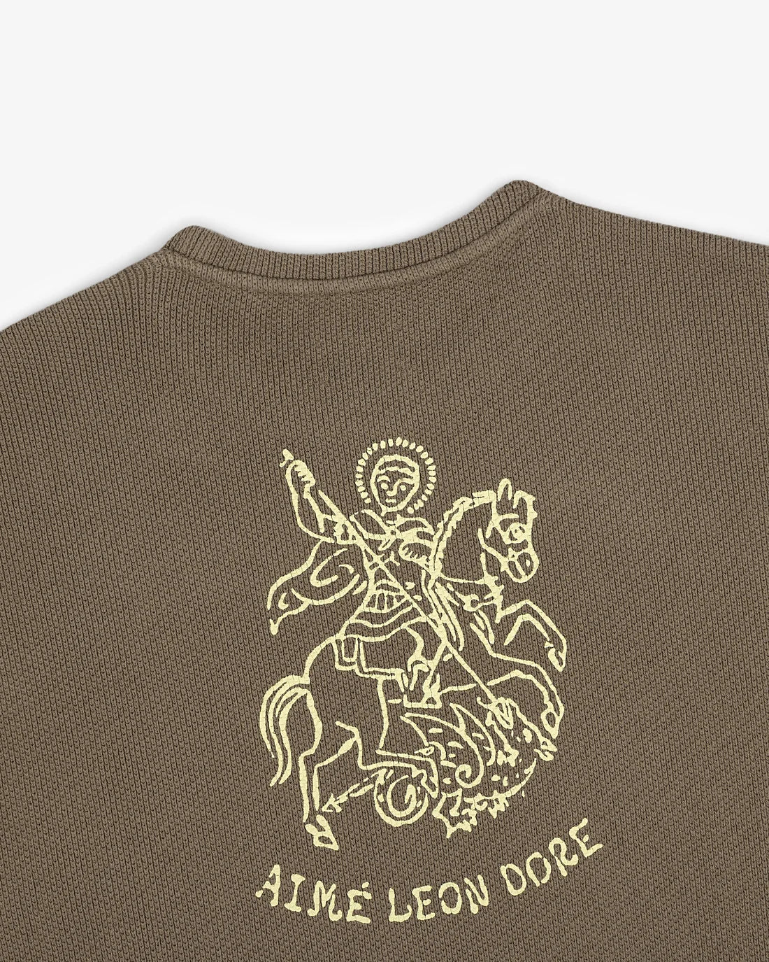 Aime Leon Dore Saint George Piqué Crewneck Sweatshirt Mudy