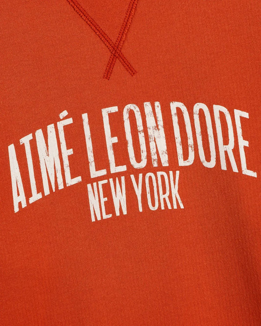 Aime Leon Dore Vintage Washed Crewneck Sweatshirt Paprika