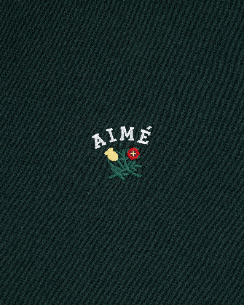 Aime Leon Dore Crest Quarter Zip Pullover Pine Groove