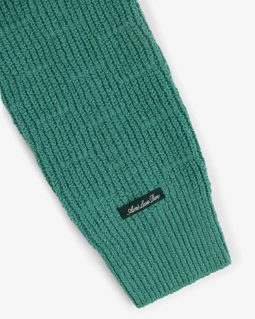 Aime Leon Dore Long-Sleeve Boucle Polo Pine Green