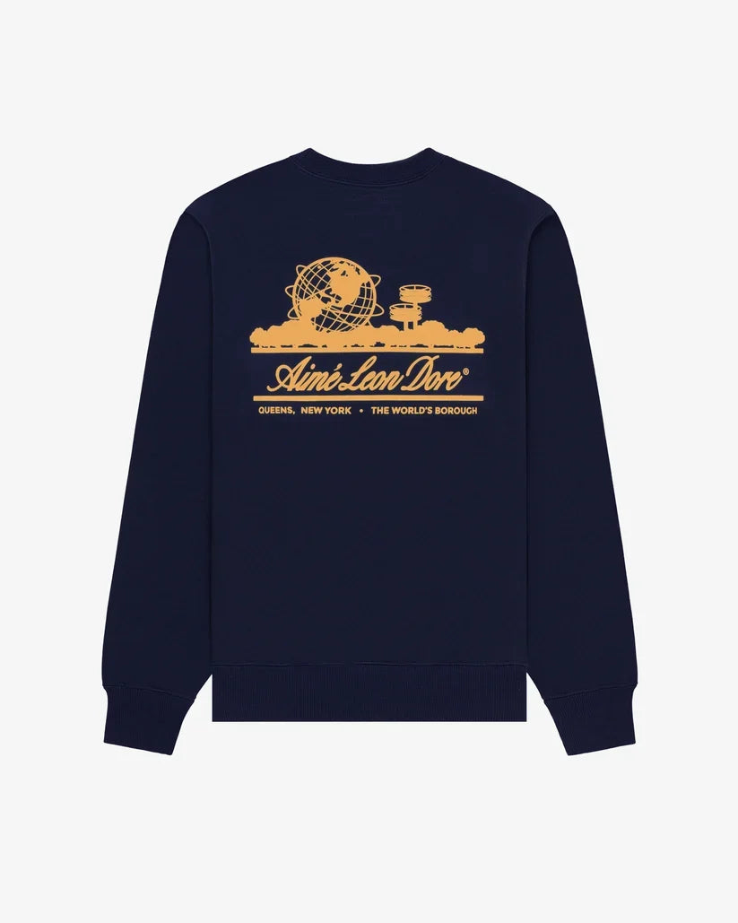 Aime Leon Dore Unisphere Crewneck Sweatshirt Evening Blue