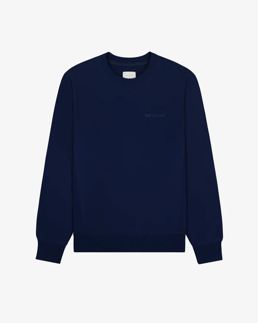 Aime Leon Dore Tonal Logo Crewneck Sweatshirt Navy
