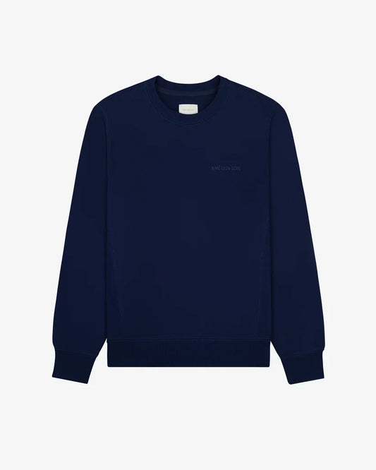 Aime Leon Dore Tonal Logo Crewneck Sweatshirt Navy