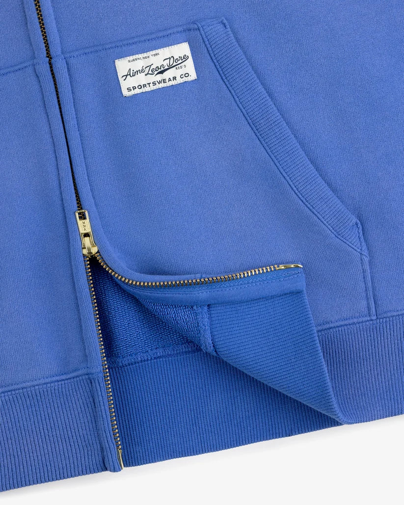 Aime Leon Dore Sun Faded Full-Zip Hoodie Blue