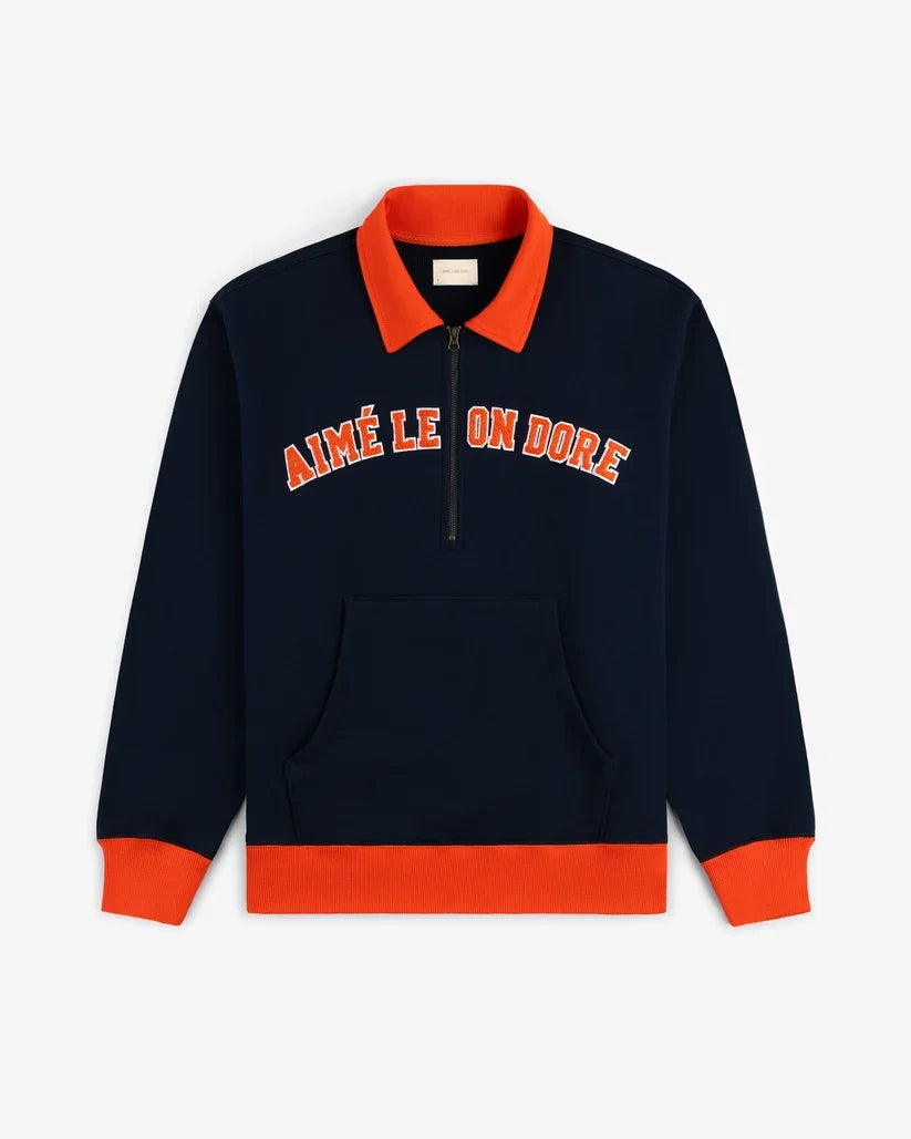 Aime Leon Dore Collegiate Quarter Zip Pullover Navy