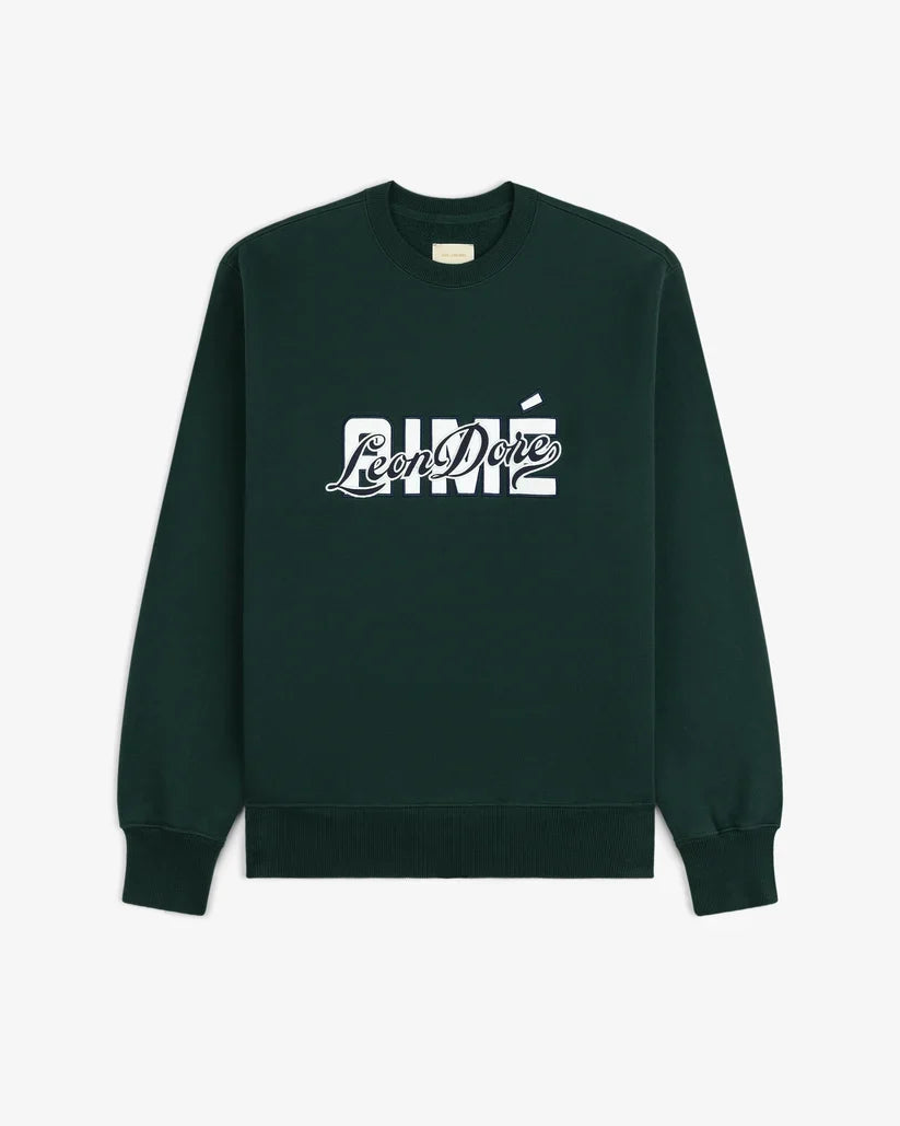 Aime Leon Dore Overlay Logo Crewneck Sweatshirt Pine Grove
