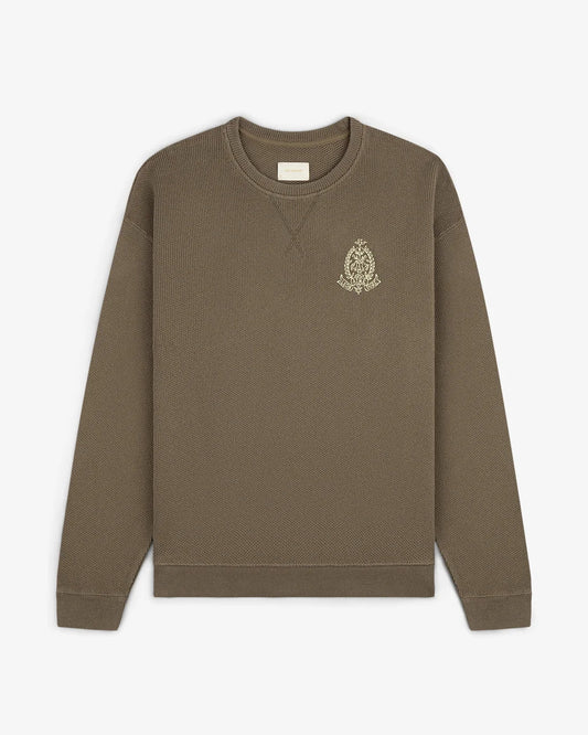 Aime Leon Dore Saint George Piqué Crewneck Sweatshirt Mudy