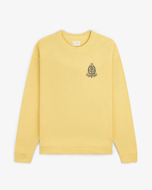 Aime Leon Dore Saint George Piqué Crewneck Sweatshirt Yellow