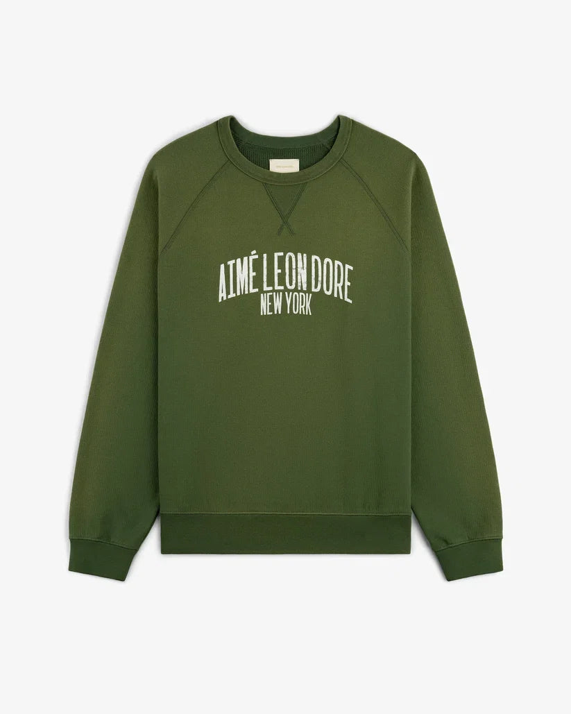 Aime Leon Dore Vintage Washed Crewneck Sweatshirt Black Forest