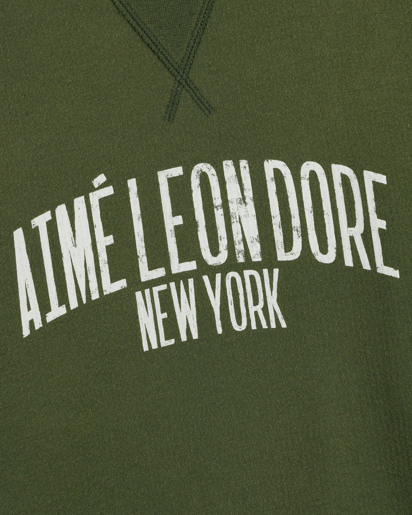 Aime Leon Dore Vintage Washed Crewneck Sweatshirt Black Forest