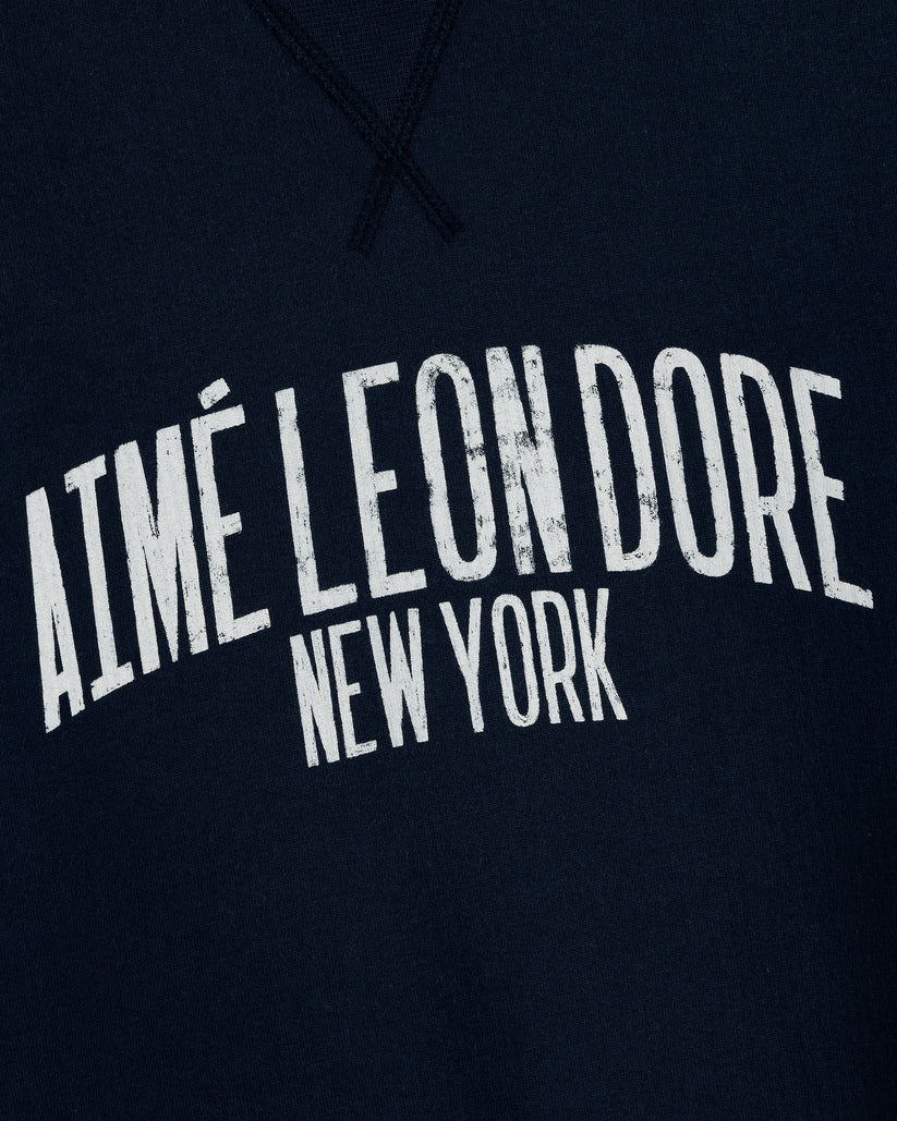 Aime Leon Dore Vintage Washed Crewneck Sweatshirt Navy