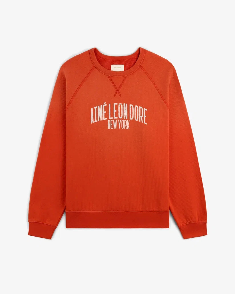 Aime Leon Dore Vintage Washed Crewneck Sweatshirt Paprika