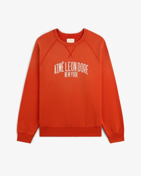 Aime Leon Dore Vintage Washed Crewneck Sweatshirt Paprika