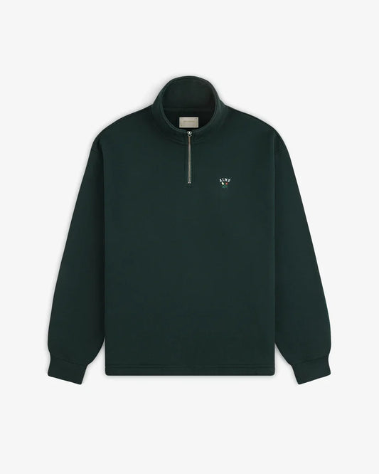 Aime Leon Dore Crest Quarter Zip Pullover Pine Groove
