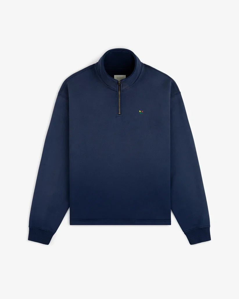 Aime Leon Dore Sun Faded Crest Quarter Zip Naval academy