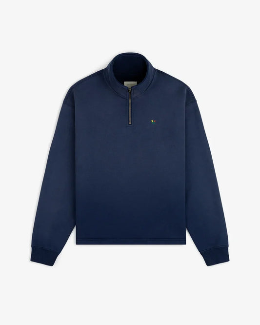 Aime Leon Dore Sun Faded Crest Quarter Zip Naval academy