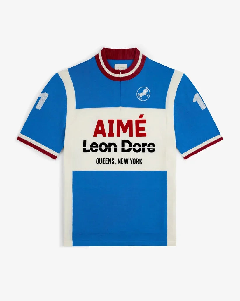 Aime Leon Dore Merino Wool Cycling Jersey French Blue