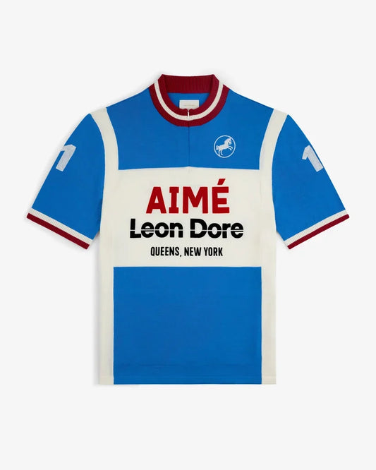 Aime Leon Dore Merino Wool Cycling Jersey French Blue