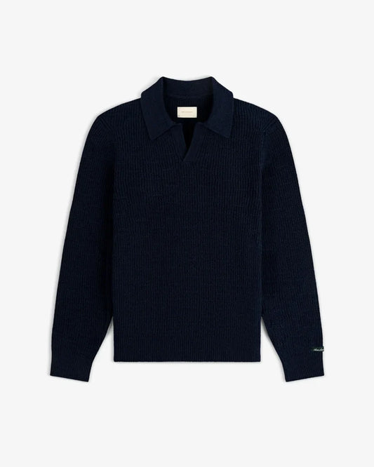 Aime Leon Dore Long-Sleeve Boucle Polo Navy