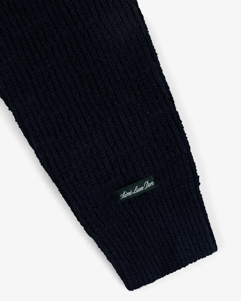 Aime Leon Dore Long-Sleeve Boucle Polo Navy