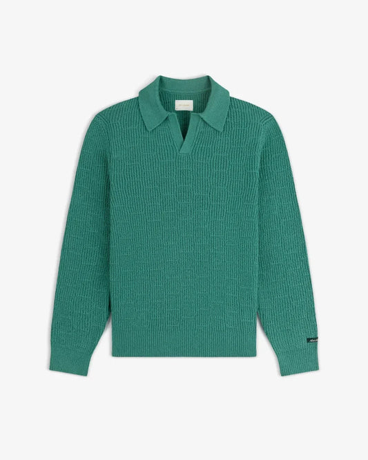 Aime Leon Dore Long-Sleeve Boucle Polo Pine Green