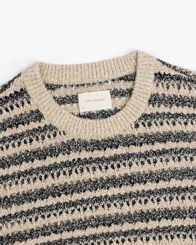 Aime Leon Dore Bouclé Open Knit Crewneck Sweater