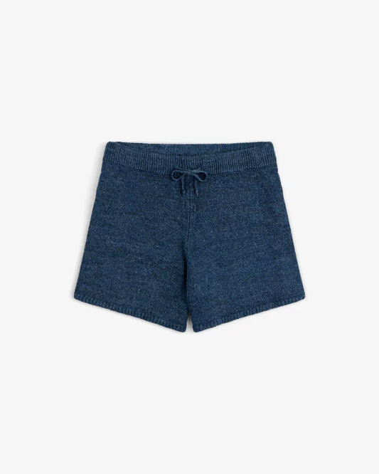 Aime Leon Dore Linen Knit Drawstring Short Indigo Women's
