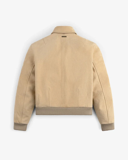 Aime Leon Dore Croc-Embossed Nubuck Bomber Jacket Women's